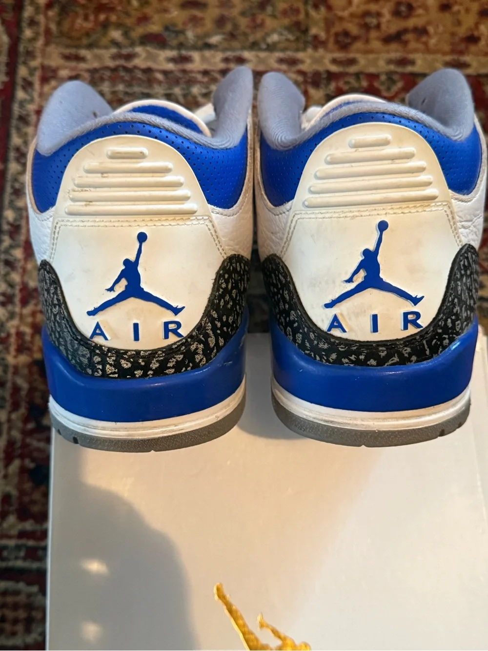 Jordan 3 Retro Racer Blue - Men's White, Blue & Gray Retro Basketball Sneakers
